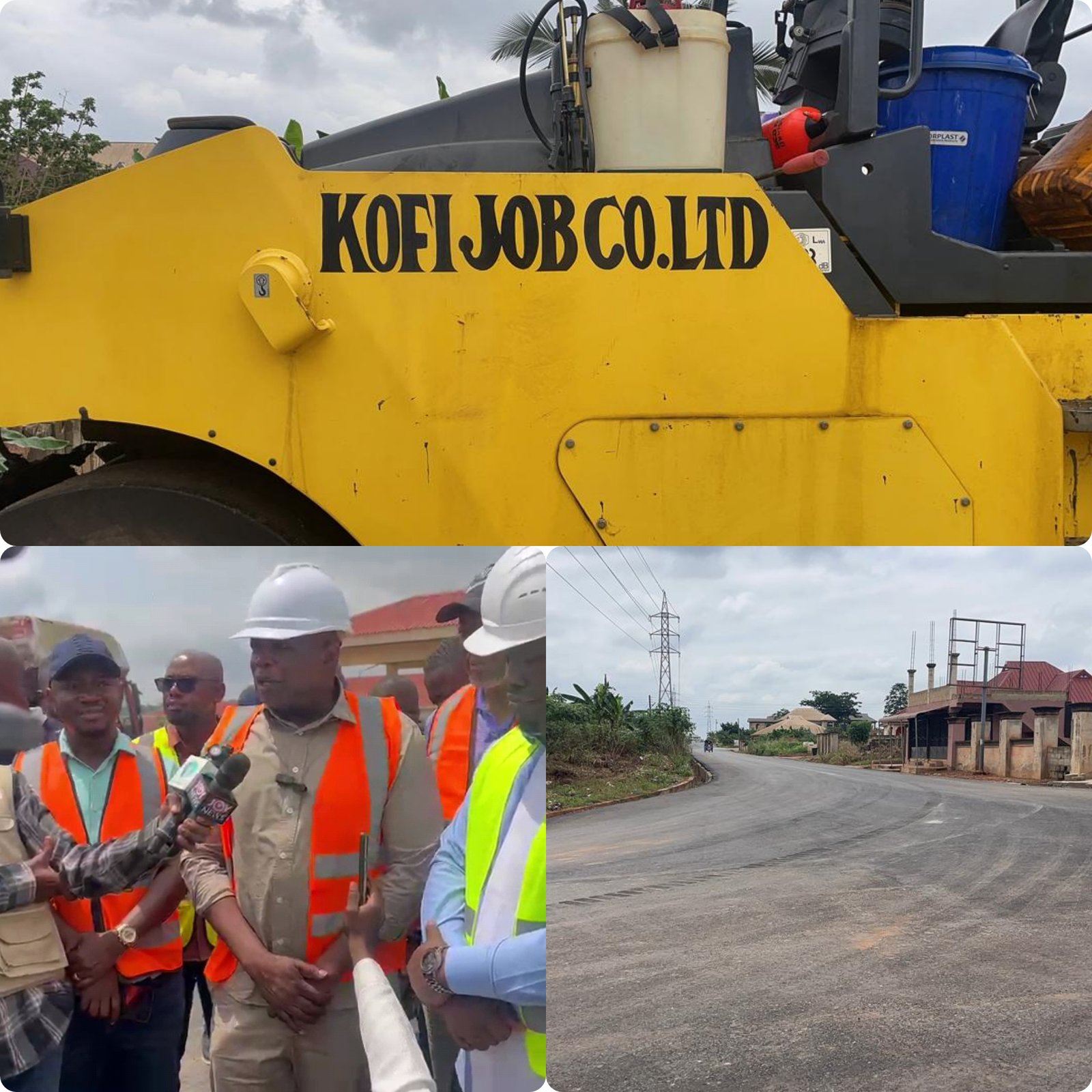Roads Minister Praises Kofi Job Constructions For Quality Road At Sewua Hospital
